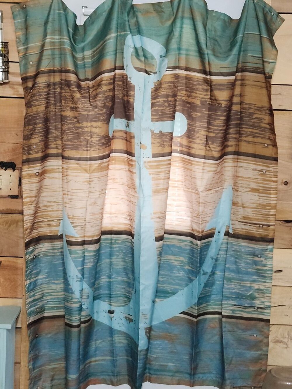 Anchor design show curtain 70" x 71"